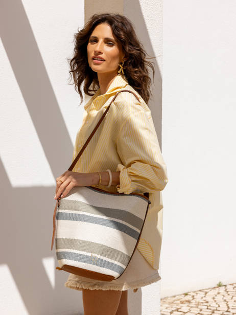 Cross Body Tas Rugzak M Cavalier Toile Etrier Beige cavalier toile ECLT126M ander zicht 7